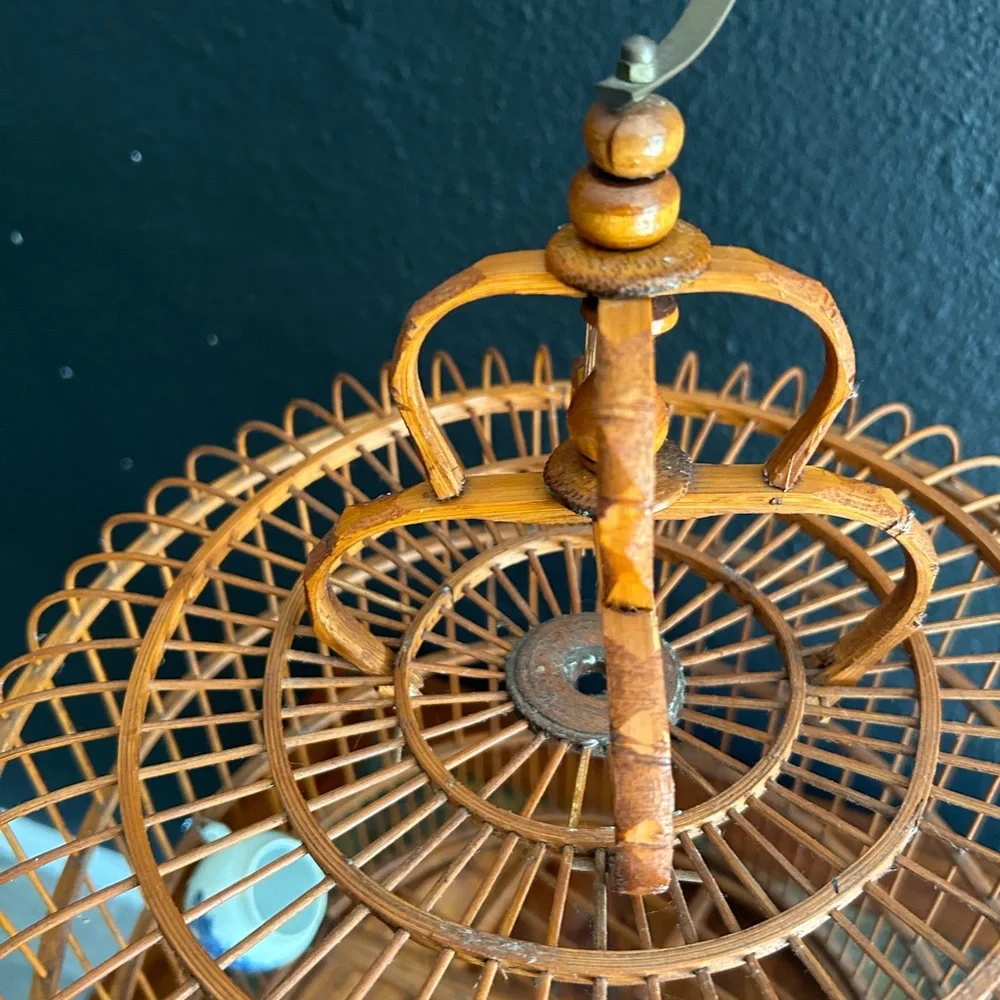 Bamboo birdcage, authentic $325 on Etsy